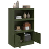 Olivgrüne Kommode Enzo 67x39x107cm (Stahl)