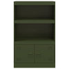 Olivgrüne Kommode Enzo 67x39x107cm (Stahl)
