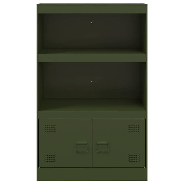 Olivgrüne Kommode Enzo 67x39x107cm (Stahl)