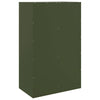 Olivgrüne Kommode Enzo 67x39x107cm (Stahl)
