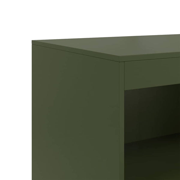 Olivgrüne Kommode Enzo 67x39x107cm (Stahl)