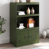 Olivgrüne Kommode Enzo 67x39x107cm (Stahl)