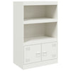 Weißes Sideboard Enzo 67x39x107cm (Stahl)