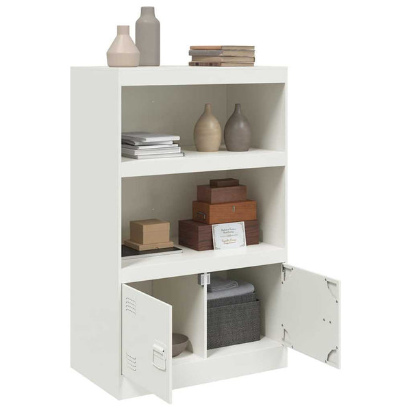 Weißes Sideboard Enzo 67x39x107cm (Stahl)