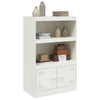 Weißes Sideboard Enzo 67x39x107cm (Stahl)