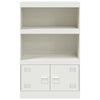 Weißes Sideboard Enzo 67x39x107cm (Stahl)