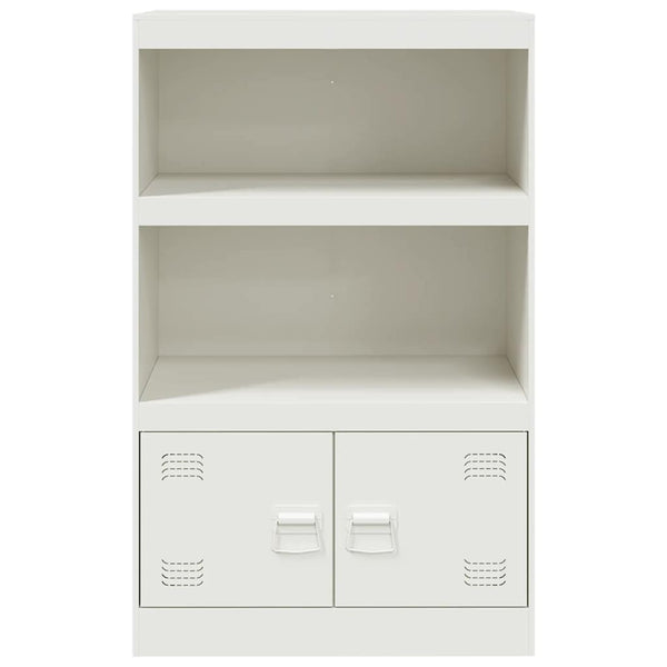 Weißes Sideboard Enzo 67x39x107cm (Stahl)