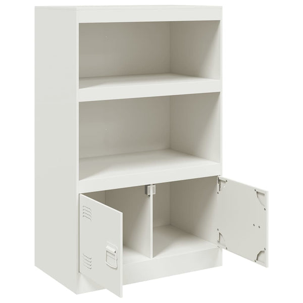 Weißes Sideboard Enzo 67x39x107cm (Stahl)
