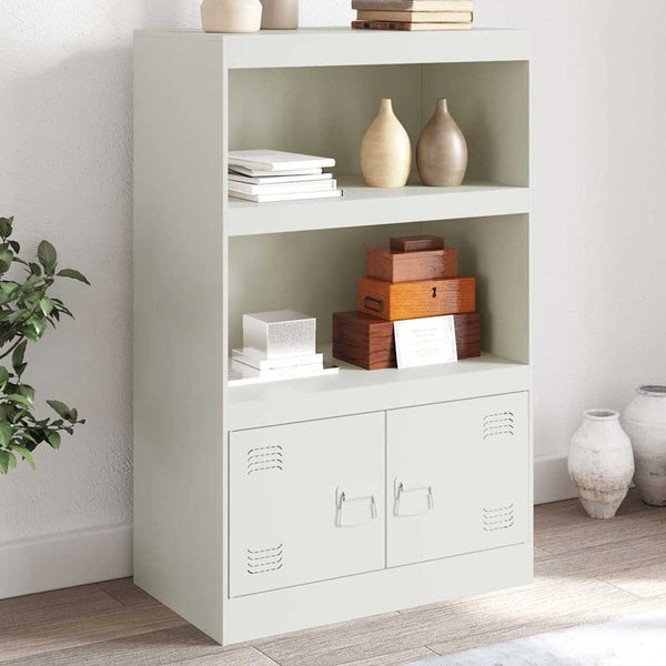 Weißes Sideboard Enzo 67x39x107cm (Stahl)