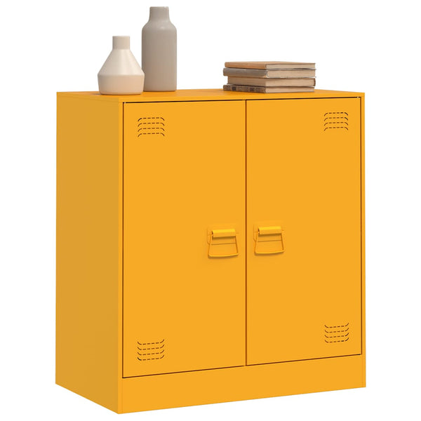 Senfgelber Nachttisch Buzas 67x39x73cm (Stahl)