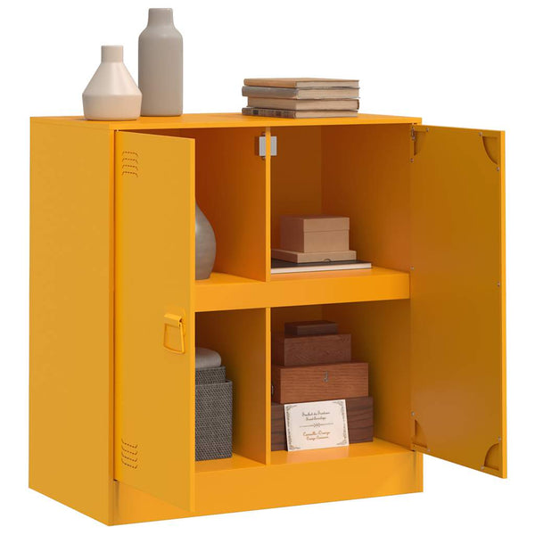 Senfgelber Nachttisch Buzas 67x39x73cm (Stahl)