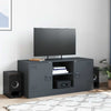 Anthrazitfarbenes TV-Board Dervin 99x39x44cm (Stahl)