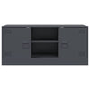 Anthrazitfarbenes TV-Board Dervin 99x39x44cm (Stahl)