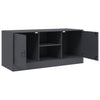 Anthrazitfarbenes TV-Board Dervin 99x39x44cm (Stahl)