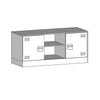 Anthrazitfarbenes TV-Board Dervin 99x39x44cm (Stahl)