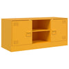 Senfgelbes TV-Möbel Dervin 99x39x44cm (Stahl)