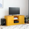 Senfgelbes TV-Möbel Dervin 99x39x44cm (Stahl)