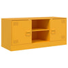 Senfgelbes TV-Möbel Dervin 99x39x44cm (Stahl)