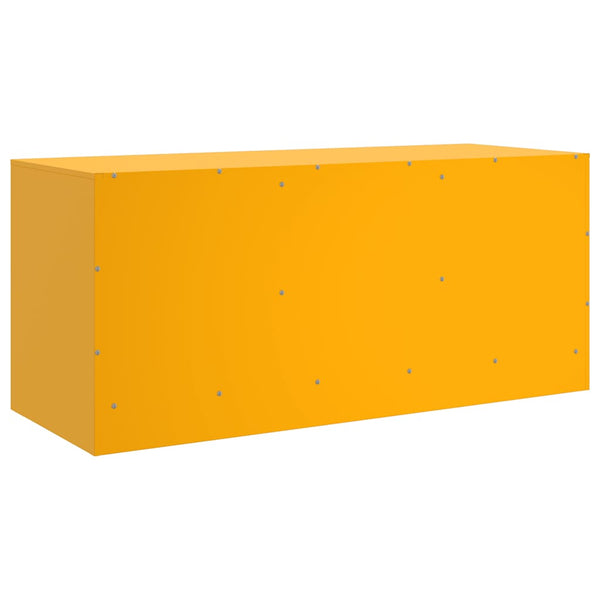 Senfgelbes TV-Möbel Dervin 99x39x44cm (Stahl)