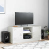Weißes TV-Lowboard Dervin 99x39x44cm (Stahl)