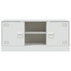 Weißes TV-Lowboard Dervin 99x39x44cm (Stahl)
