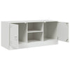 Weißes TV-Lowboard Dervin 99x39x44cm (Stahl)