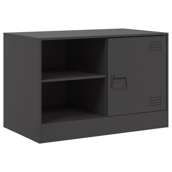 Schwarzes TV-Möbel Theodotta 67x39x44cm (Stahl)