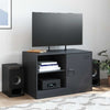 Schwarzes TV-Möbel Theodotta 67x39x44cm (Stahl)