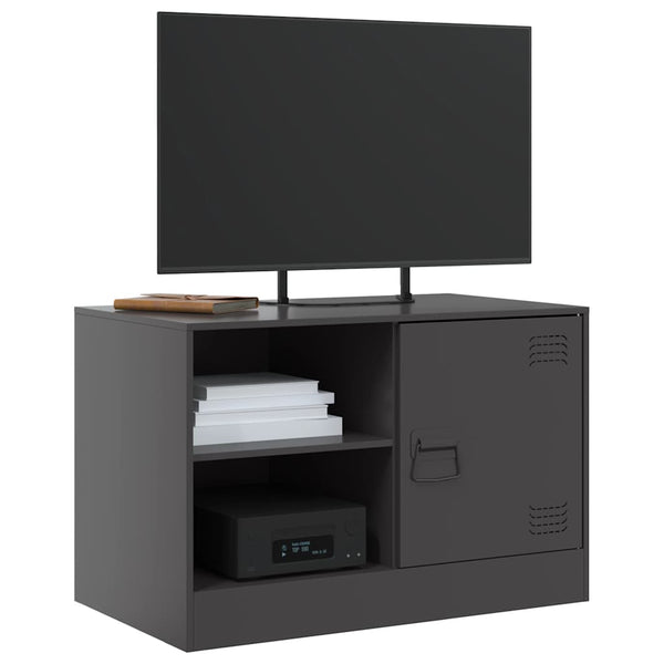 Schwarzes TV-Möbel Theodotta 67x39x44cm (Stahl)