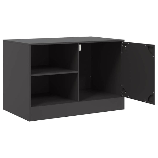 Schwarzes TV-Möbel Theodotta 67x39x44cm (Stahl)