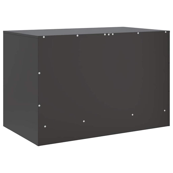 Schwarzes TV-Möbel Theodotta 67x39x44cm (Stahl)