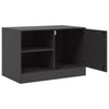 Schwarze TV-Möbel Theodotta 67x39x44cm (2 Stück, Stahl)