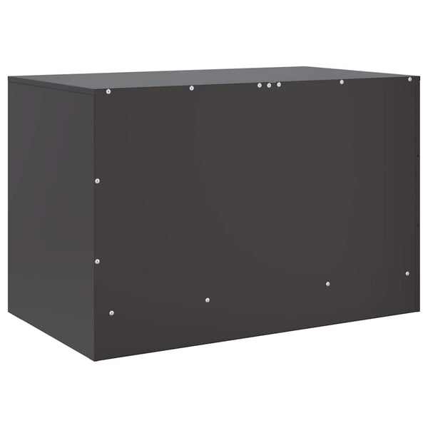 Schwarze TV-Möbel Theodotta 67x39x44cm (2 Stück, Stahl)