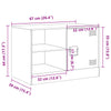 Anthrazitfarbener TV-Schrank Theodotta 67x39x44cm (Stahl)