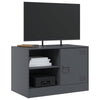 Anthrazitfarbener TV-Schrank Theodotta 67x39x44cm (Stahl)