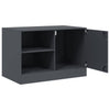 Anthrazitfarbener TV-Schrank Theodotta 67x39x44cm (Stahl)