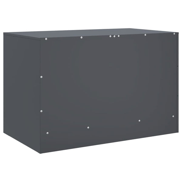 Anthrazitfarbener TV-Schrank Theodotta 67x39x44cm (Stahl)