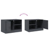 Anthrazitfarbener TV-Schrank Theodotta 67x39x44cm (Stahl)