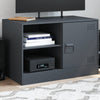 Anthrazitfarbener TV-Schrank Theodotta 67x39x44cm (Stahl)