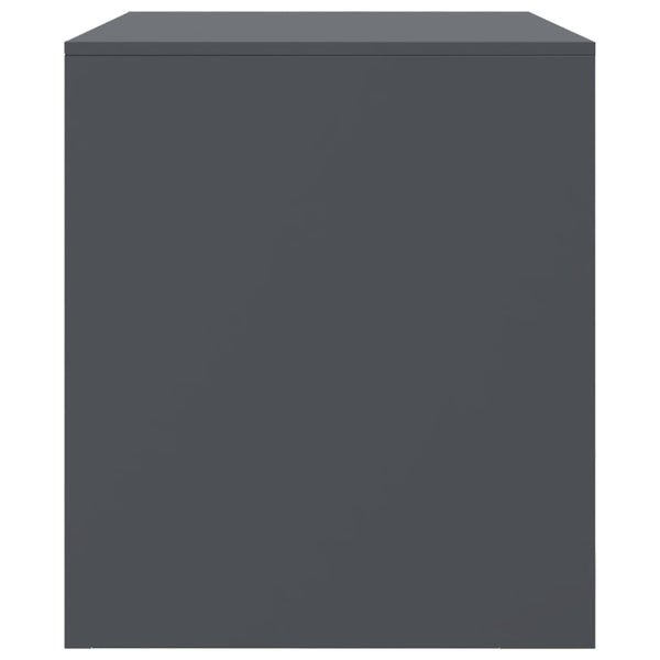 Anthrazitfarbene TV-Möbel Theodotta 67x39x44cm (2 Stk. Stahl)