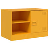 Senfgelbes TV-Möbel Theodotta 67x39x44cm (Stahl)