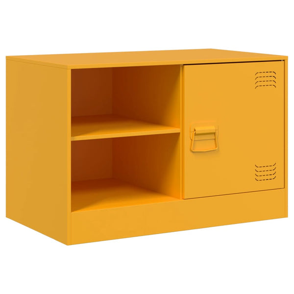 Senfgelbes TV-Möbel Theodotta 67x39x44cm (Stahl)