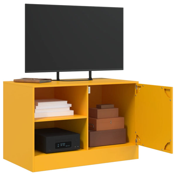 Senfgelbes TV-Möbel Theodotta 67x39x44cm (Stahl)