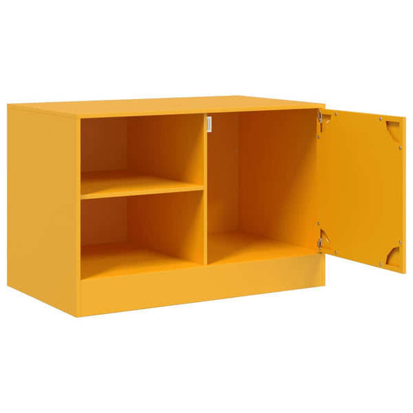 Senfgelbes TV-Möbel Theodotta 67x39x44cm (Stahl)