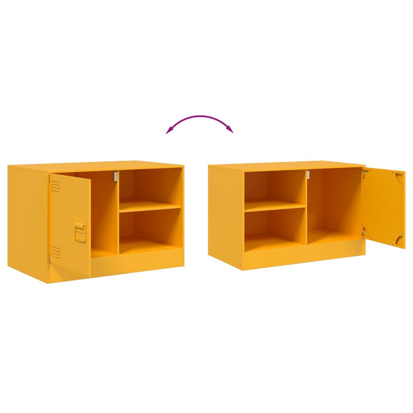 Senfgelbes TV-Möbel Theodotta 67x39x44cm (Stahl)