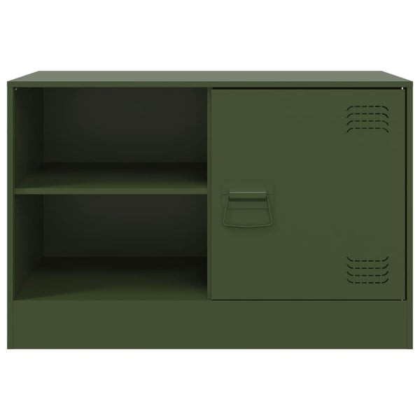 Olivgrünes TV-Möbel Theodotta 67x39x44cm (Stahl)