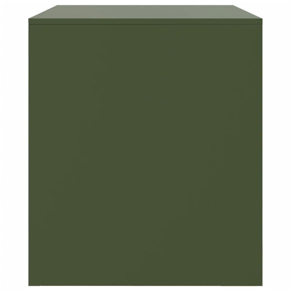Olivgrünes TV-Möbel Theodotta 67x39x44cm (Stahl)