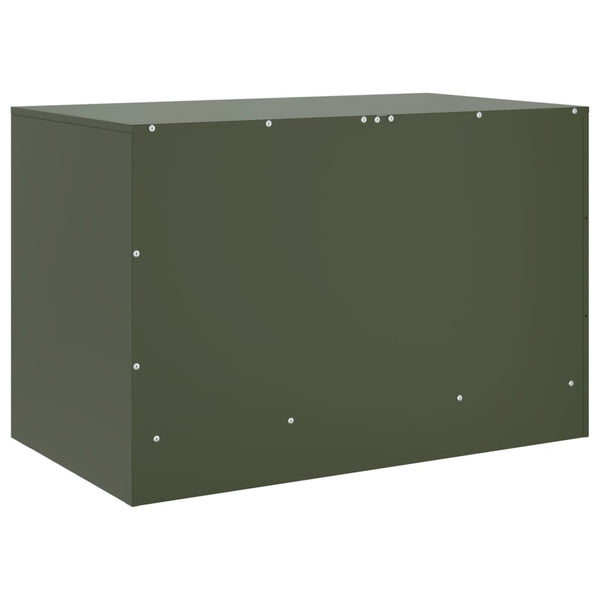 Olivgrünes TV-Möbel Theodotta 67x39x44cm (Stahl)
