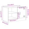 Olivgrüne TV-Lowboards Theodotta 67x39x44cm (2 Stück, Stahl)