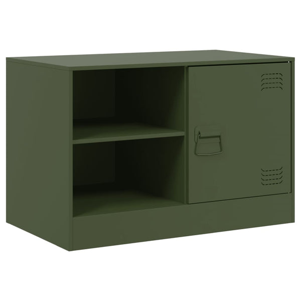 Olivgrüne TV-Lowboards Theodotta 67x39x44cm (2 Stück, Stahl)